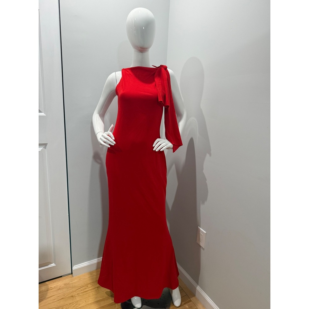 Commense Beloved Knotted Sleeveless Long Dress Red size M - Picture 4 of 11